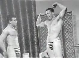 Vintage 1950's twink wrestle spank